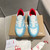 High quality replica UA Christian Louboutin Astroloubi Blue Calf Leather Sneaker