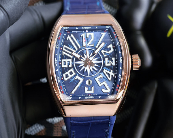 Super clone replica plain jane Franck Muller FM Vanguard Yachting V45 blue watch