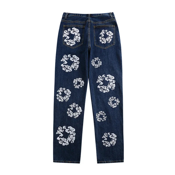 Buy High quality replica UADenim Tears Wreath Graphic Vintage Hip Hop Y2k Straight Flower Denim Jeans from HypeRepTime, best replica designer brand website