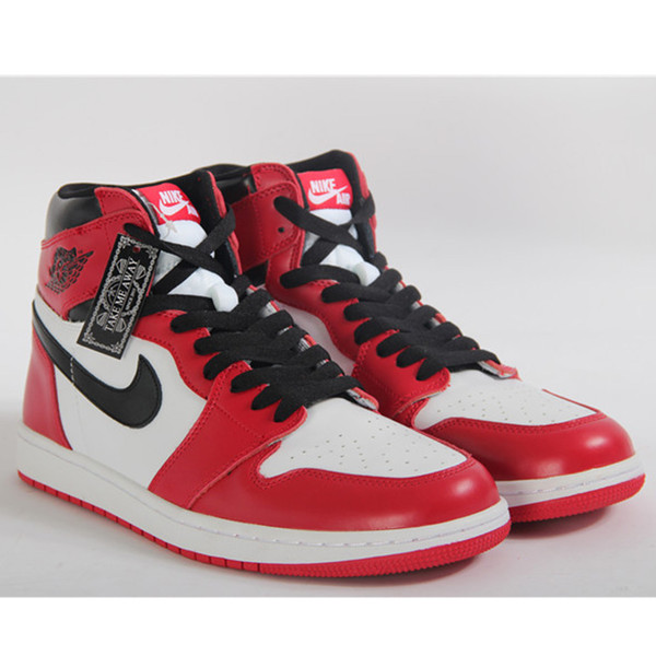 Buy UA High quality replica nike Air Jordan Retro 1 high top OG 1  White/Black-Red  Sneakers from HypeRepTime, best replica designer brand website