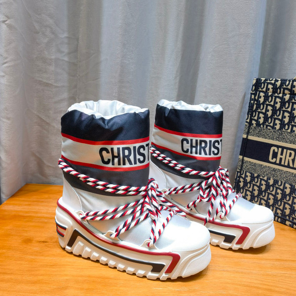 Buy High quality replica UA Dior Alps Snow Ankle Shinny White/Deep Blue Boots (Pick Style) from HypeRepTime, best replica designer brand website