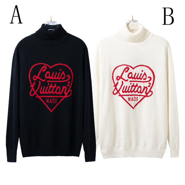 Buy High quality replica UA LV Intarsia Heart Print Turtle Neck, Sweater from HypeRepTime, best replica designer brand website