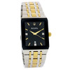 Bulova Quadra Men's Black Dial 2-Tone Stainless Steel Quartz Watch 98D153