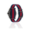 Gucci Dive Tiger Embroidered Men's Red and Blue Fabric Strap Watch YA136215