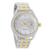 Citizen Eco-Drive Women's Silver Dial Two-Tone Crystal Watch FE6114-54A