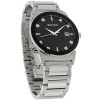 Bulova Diamond Mens Black Dial Stainless Steel Watch 96D121