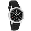 Seiko 5 Automatic Men's Black Day/Date Dial Fabric Strap Watch SNK809