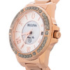 Bulova Marine Star Women's Diamond Rose Gold Tone Stainless Quartz Watch 98R295