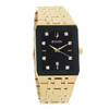 Bulova Men's Modern Diamond Gold-Tone Black Dial Quartz Watch 97D118