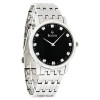 Bulova Diamond Men's Black Dial Stainless Steel Quartz Watch 96D106