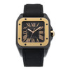 Cartier W2020007 Unisex Santos Automatic Black Dial Watch