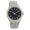 Bulova Men's Diamond Black Dial Stainless Steel Quartz Watch 96E116