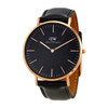 Daniel Wellington Classic Sheffield Men's Quartz Black Leather Watch DW00100127