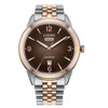 Citizen Rolan Eco-Drive Brown Dial Two-Tone Men's Eco-Drive Watch AW0156-57X