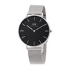 Daniel Wellington Petite Sterling Unisex Black Dial Quartz Watch DW00100304