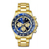 Invicta Signature II Men's Gold-Tone Blue Dial Quartz Chronograph Watch 7410