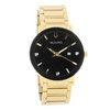 Bulova Men's Futuro Diamond Gold Tone Black Dial Quartz Watch 97D116