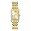 Carvelle by Bulova Women's Gold-Tone Crystal Accent Rectangular Watch - 45L192