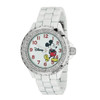 Disney Mickey Mouse Women's White Band Crystal Bezel Quartz Watch XWA4391