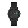 Lacoste L.12.12 Men's Black Silicone Strap Quartz Watch 2011171