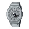 Casio G-Steel Fine Metallic Series Silver-Tone Silicone Strap Watch GM2100YM-8A