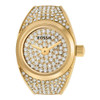 Fossil Watch Ring Women's Gold-Tone Crystal Quartz Watch Ring ES5392