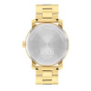 Movado Trand Men's Gold Tone Black Dial Swiss Quartz Watch 3601239