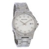 Bulova Men's Crystal Silver Dial Stainless Steel Quartz Watch 96K114