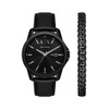 Armani Exchange Men's Banks Black Stainless Steel Quartz Watch - AX7147SET
