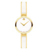 Movado Moda Gold-Tone and White Ceramic Bangle Quartz Watch - 0607715
