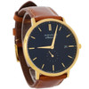 Movado Heritage Men's Gold Tone Stainless Blue Dial Quartz Watch 3650131