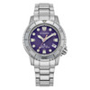 Citizen Women's Pro Master Purple Sunray Dial Quartz Watch EO2027-50X