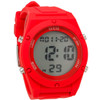 Guess relógio de quartzo com pulseira de silicone vermelha unissex digi pop w1282l3