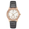 Acho clássico feminino cristal rosa ouro pvd relógio de quartzo inoxidável u0642l3