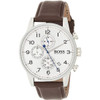 Hugo Boss Navigator White Dial Brown Leather Strap Men's Quartz Watch  1513495