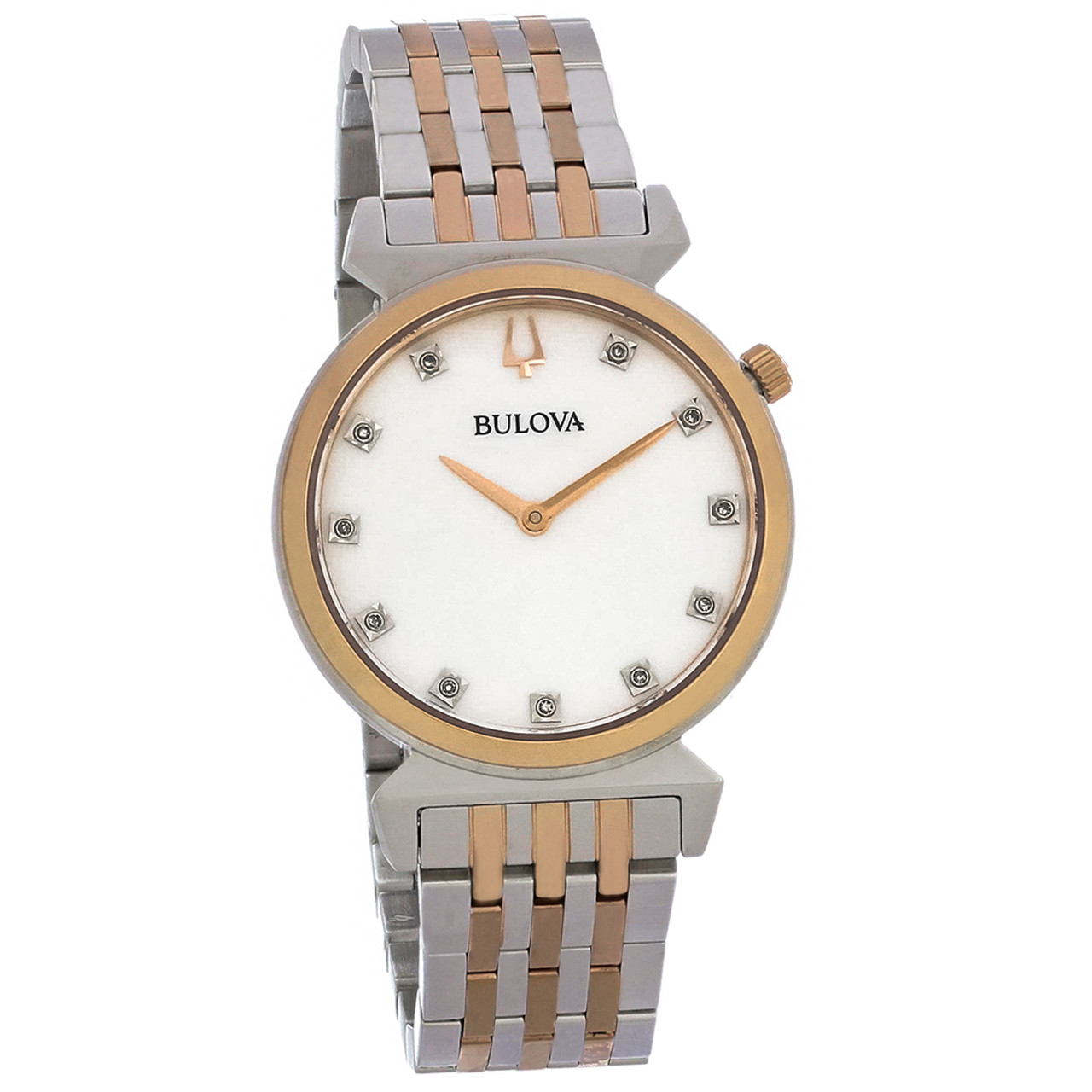 Bulova Regatta Women's MOP Dial 2-Tone Stainless Steel Quartz Watch 98P192