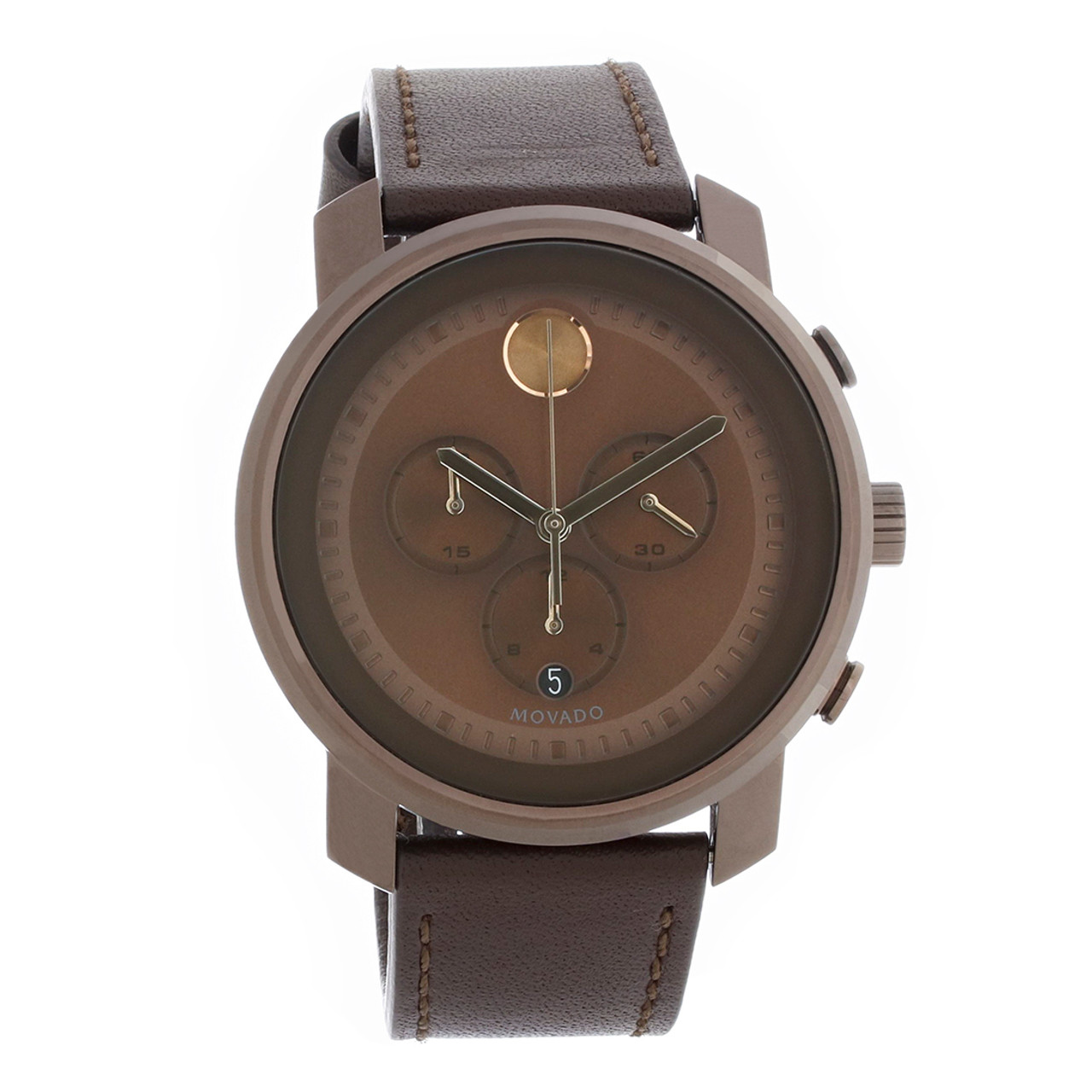 Movado Bold Series Men's Chronograph Brown PVD Steel Quartz Watch 3600420