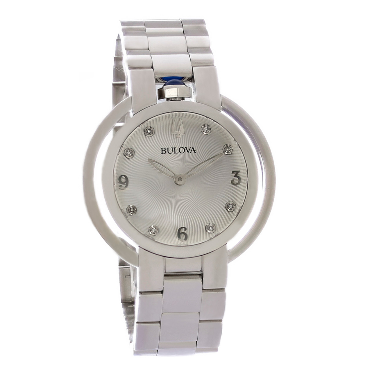 Bulova Rubaiyat Women's Diamond Stainless Steel Quartz Watch 96P184