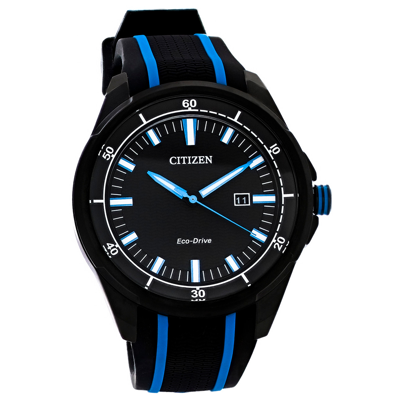 Citizen Eco Drive AR Men's Black ION Plated Stainless Steel Watch AW1605-09E
