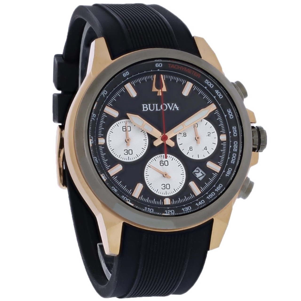 Bulova Classic Men's Rose Gold PVD Stainless Chronograph Quartz Watch 98B397