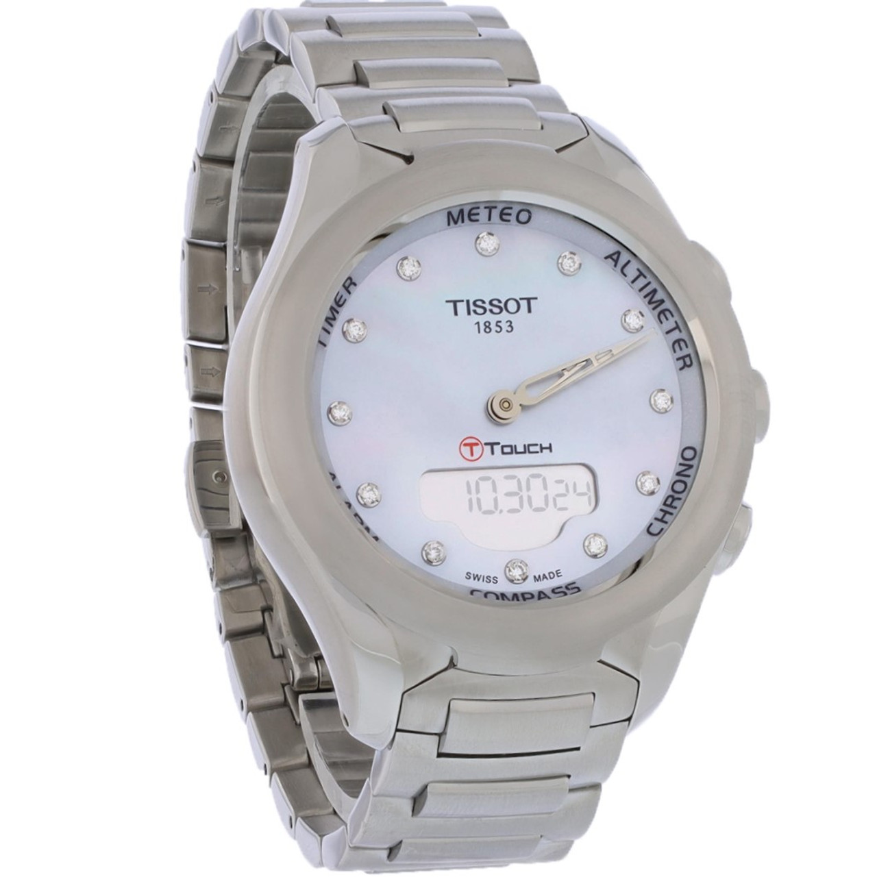 Tissot T-Touch Expert Women's Diamond Stainless Solar Watch T075.220.11.106.01