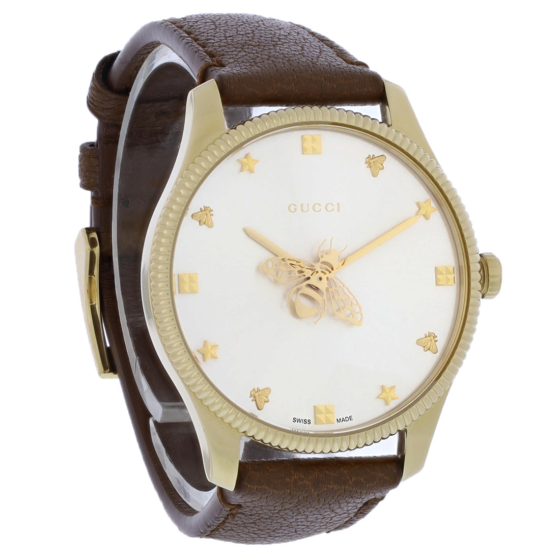 Gucci G-Timeless Series Unisex Gold Tone Swiss Quartz Watch