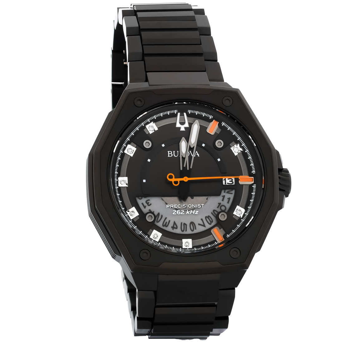 Bulova Precisionist X Men's Black ION PVD Stainless Diamond Quartz