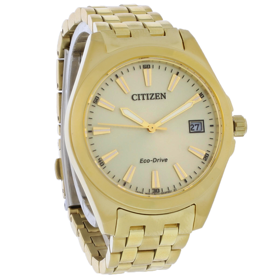 citizen gold dress watch Citizen Eco-Drive Classic Peyten Gold-Tone Bracelet Watch | 41mm | CA4512-50E