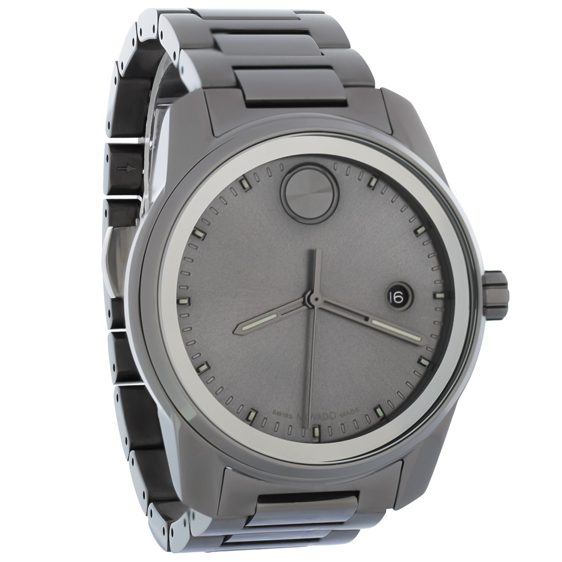 Movado Bold Watch - Gun Metal Movado Bold Verso Mens Watch with Gray Dial and Gunmetal  main image 2