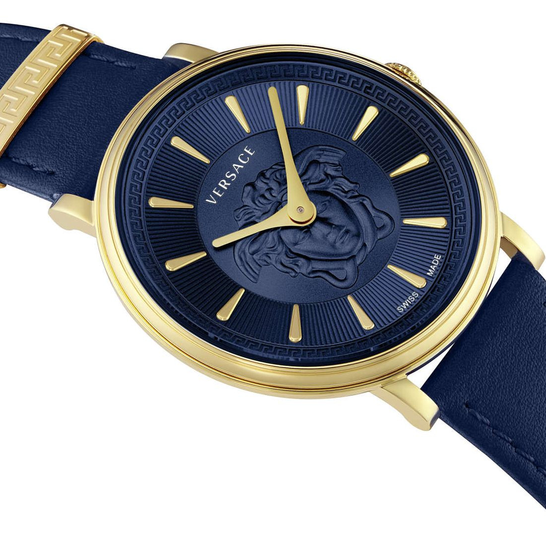 Versace V-Circle Medusa Women's Blue Dial and Strap Quartz Watch