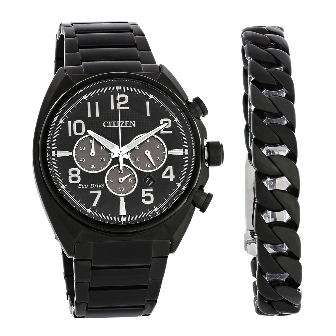 Citizen Eco Drive Men's Brycen Black ION Plated Chronograph Watch