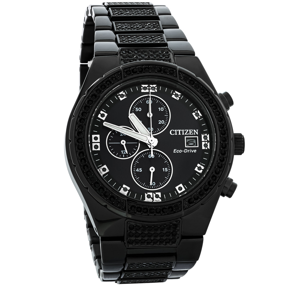 Citizen Eco Drive Men's Stainless Steel Crystal Chronograph Watch