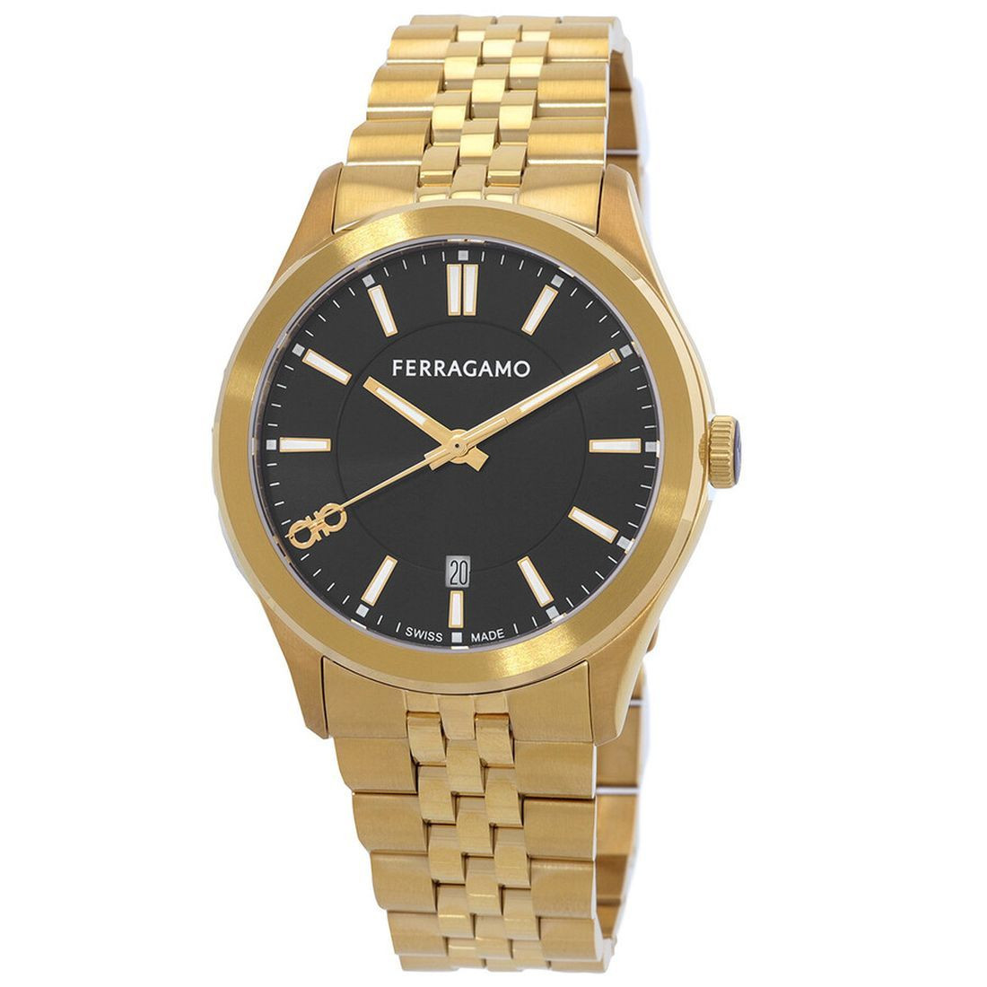 Salvatore Ferragamo Classic Men's Quartz Black Dial Gold-Tone
