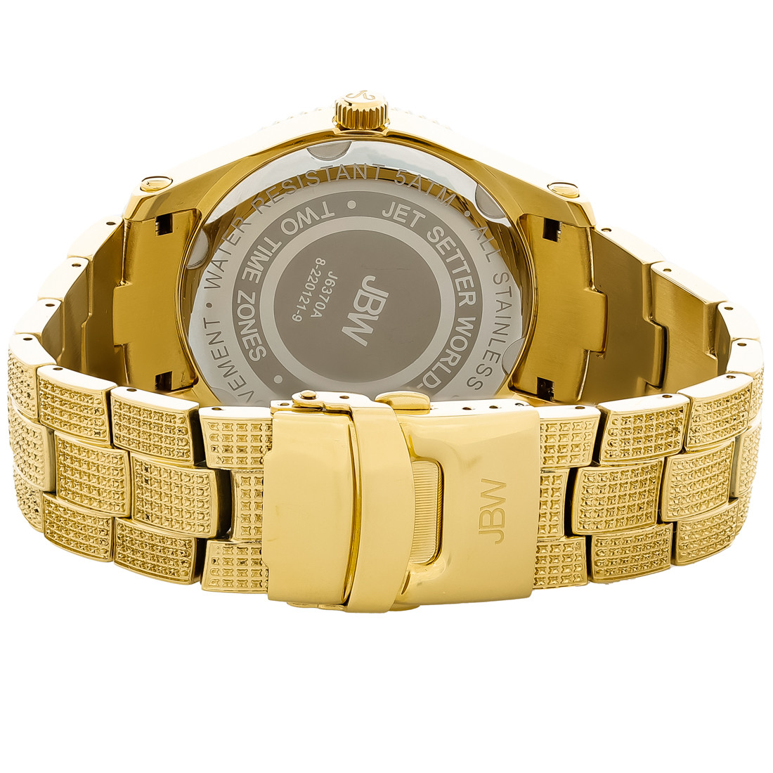 JBW Jet Setter GMT Gold-Tone Stainless Steel Diamond Men's Quartz
